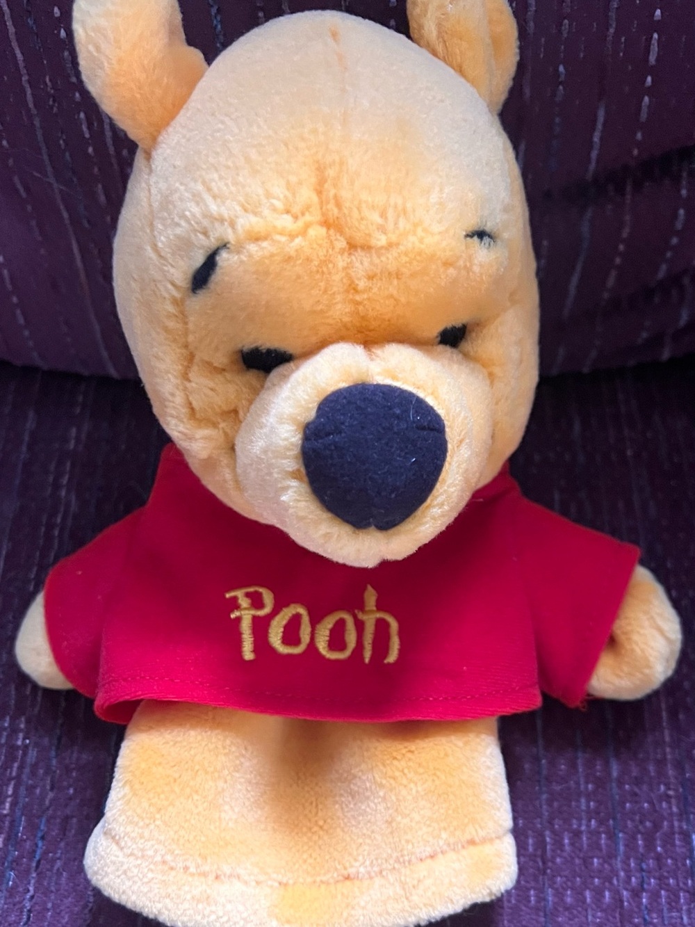 Vintage Disney Winnie the Pooh Plush Hand Puppet ~ 10" Plush Toy